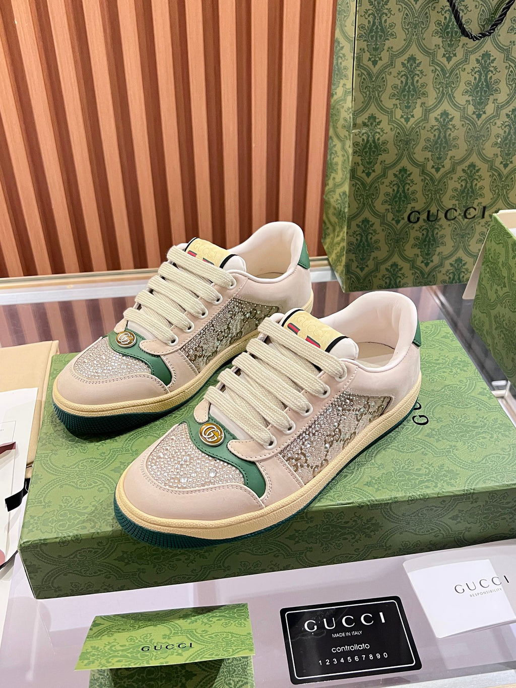 Gucci Distressed Sneakers - Pre owned