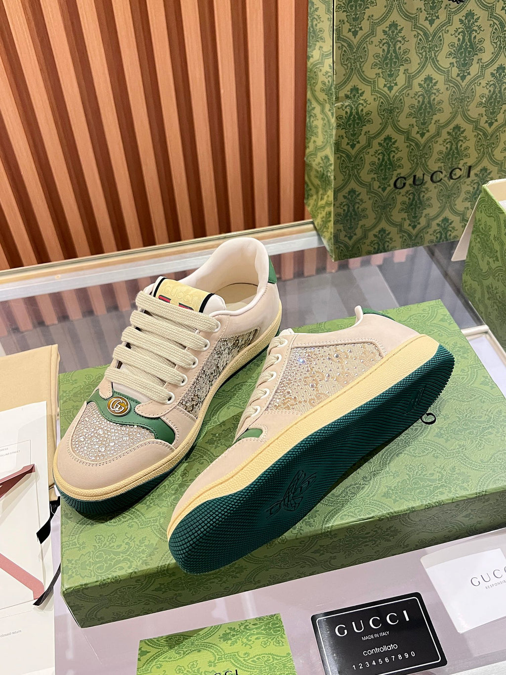 Gucci Distressed Sneakers - Pre owned